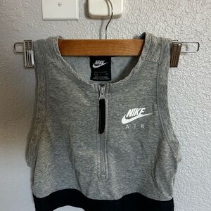 Nike Gray Tank Top with Black Trim and White Logo